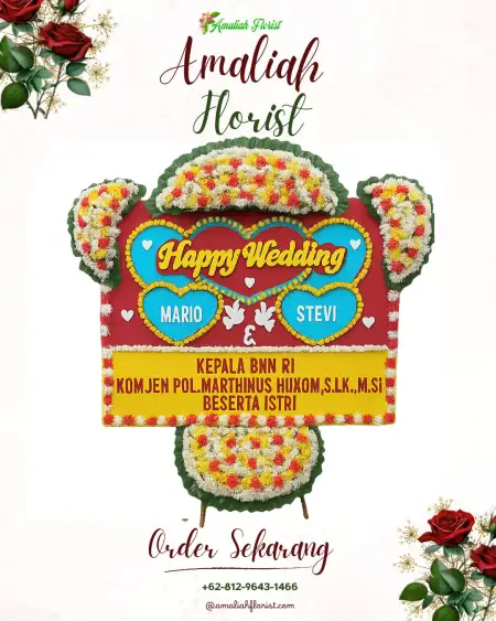 Papan Bunga Pernikahan Segara Mider